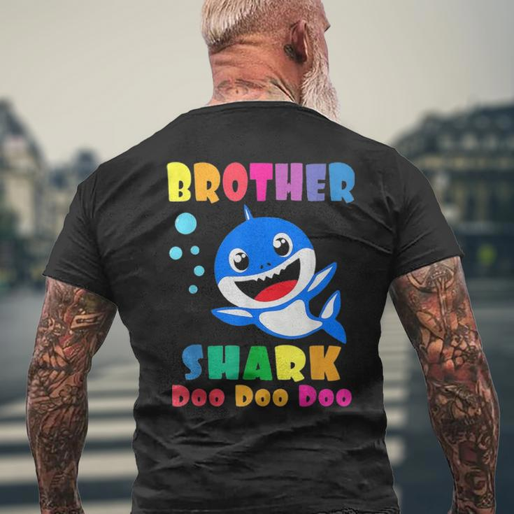 Brother Shark Fathers Day Dad Men's T-shirt Back Print Gifts for Old Men