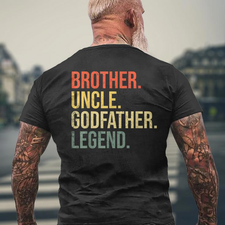 Brother Uncle Godfather Legend Fun Best Funny Uncle Gift For Mens Mens Back Print T-shirt Gifts for Old Men