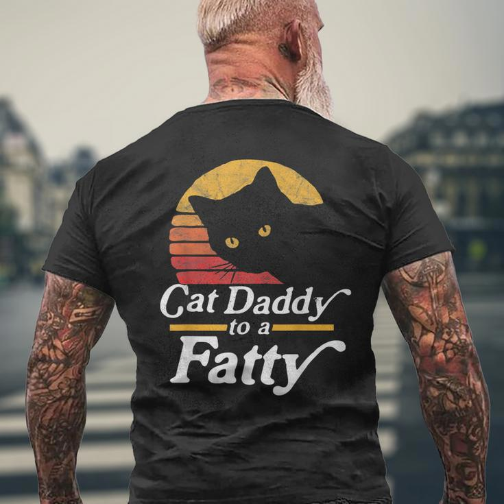 Cat Daddy To A Fatty Vintage 80S Sunset Fat Chonk Dad V2 Men's T-shirt Back Print Gifts for Old Men