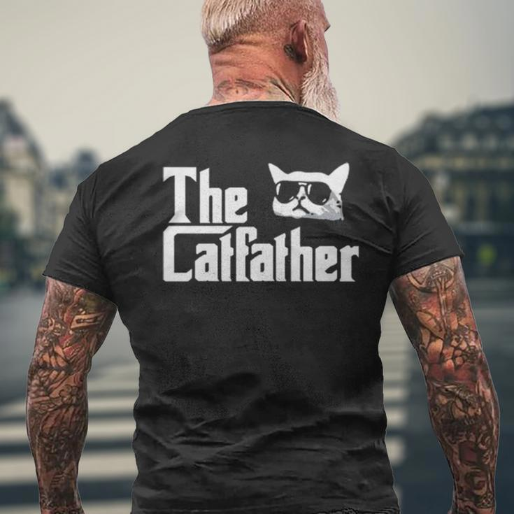 The Catfather Cat Dad Men's Back Print T-shirt Gifts for Old Men