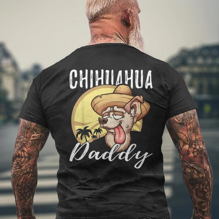 Chihuahua Daddy Dog Dad Father Gift Mens Back Print T-shirt Gifts for Old Men