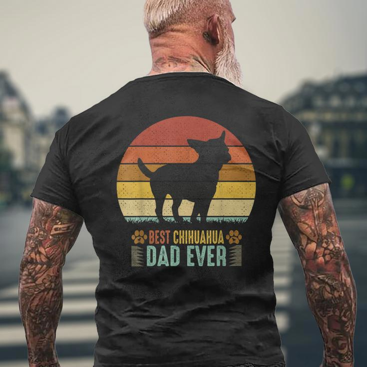 Chihuahua Dog Dad Fathers Day Best Chihuahua Dad Ever Mens Back Print T-shirt Gifts for Old Men