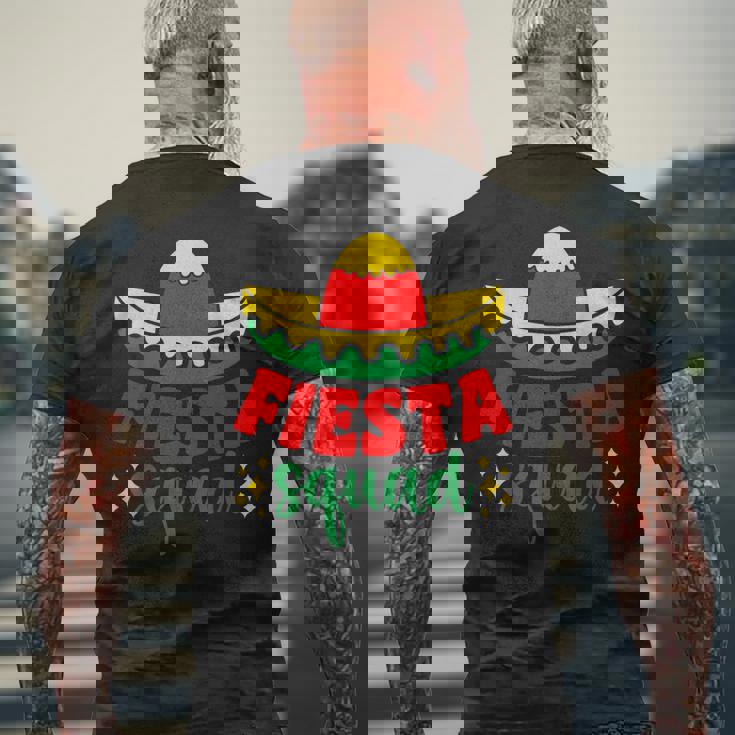 Cinco De Mayo Fiesta Squad Mexican Party Cinco De Mayo Party Mens Back Print T-shirt Gifts for Old Men