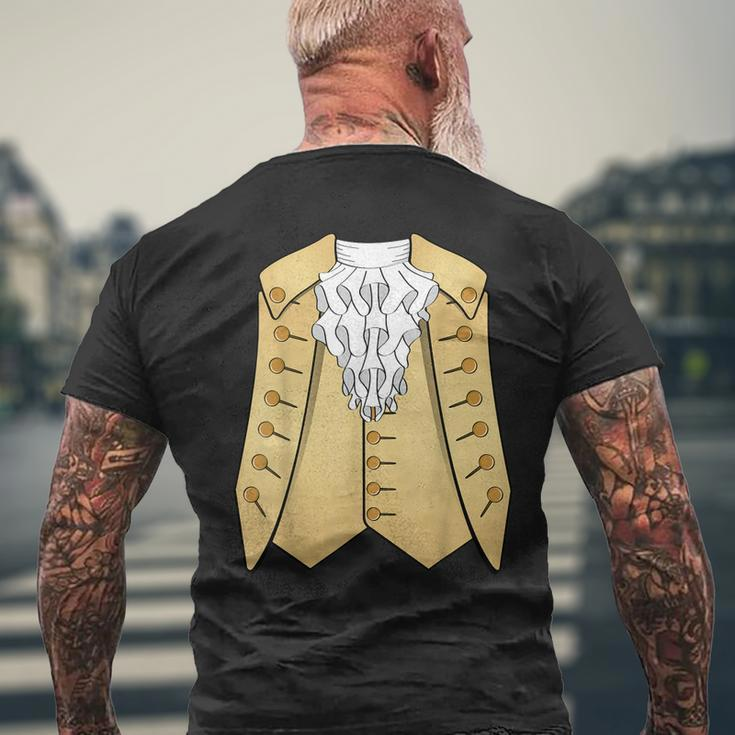 Colonial 18Th Century Historic America Aristocrat Costume Men's T-shirt Back Print Gifts for Old Men