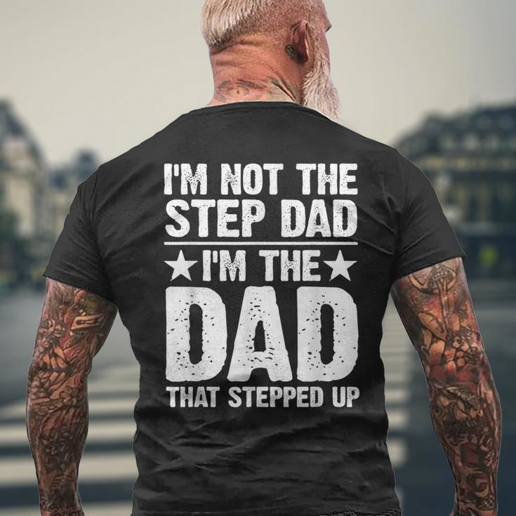 Cool Step Up Dad For Men Father Worlds Best Stepdad Ever Mens Back Print T-shirt Gifts for Old Men