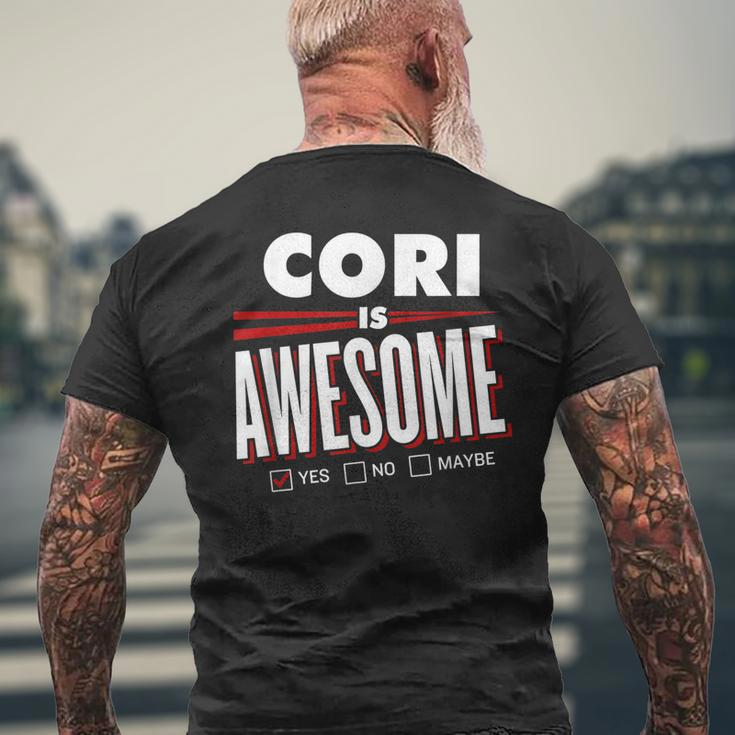 Cori Is Awesome Family Friend Name Funny Gift Mens Back Print T-shirt Gifts for Old Men