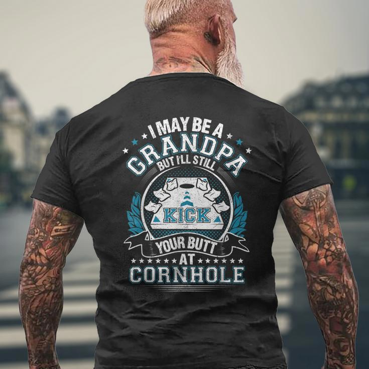 Cornhole Grandpa Corn Hole Men's Back Print T-shirt Gifts for Old Men