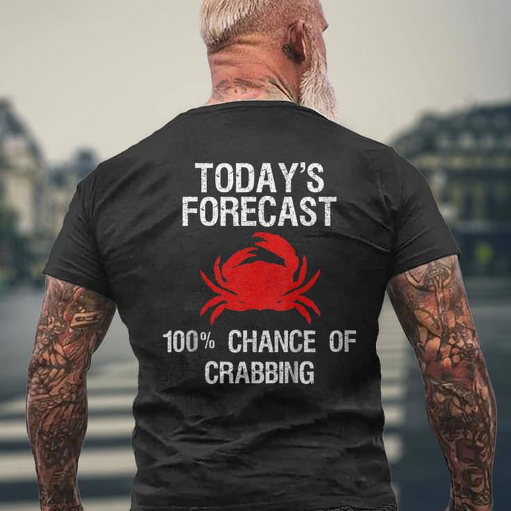 Crabbing - Crab Hunter Todays Forecast Men's Back Print T-shirt Gifts for Old Men