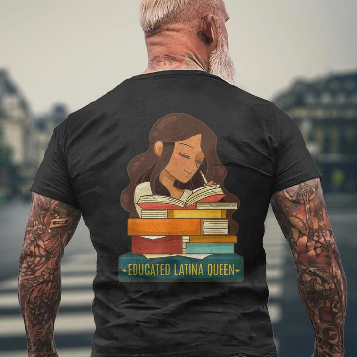 Cute Educated Latina Queen Men's T-shirt Back Print Gifts for Old Men