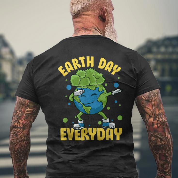Dabbing Earth Day Everyday Earthday Dab Every Day Planet Men's Back Print T-shirt Gifts for Old Men
