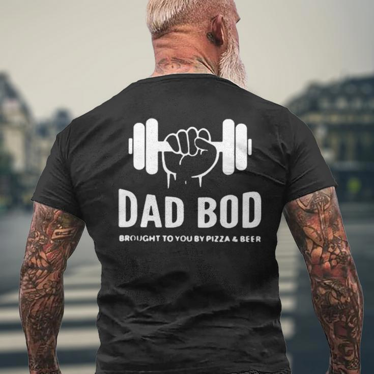 Dad Bod Brought To You By Pizza And Beer Men's Crewneck Short Sleeve Back Print T-shirt Gifts for Old Men
