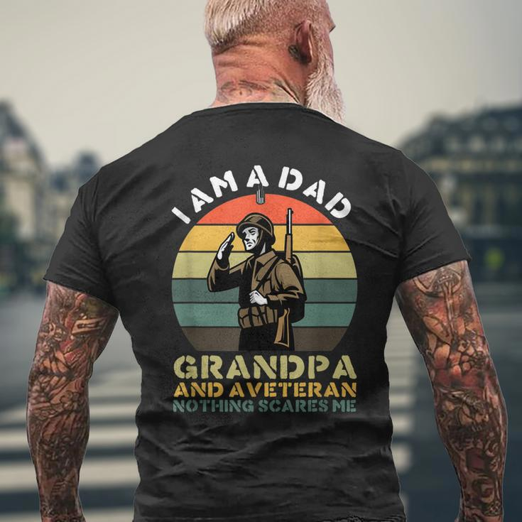 Im A Dad Grandpa And A Veteran Great Nothing Scares Me Men's T-shirt Back Print Gifts for Old Men
