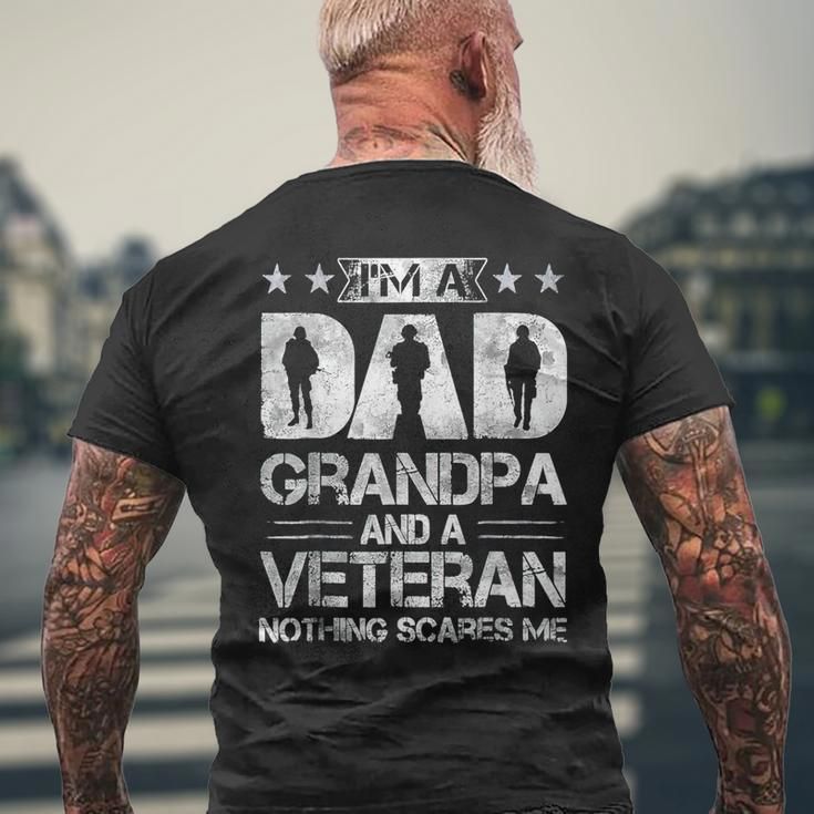 Im A Dad Grandpa And A Veteran Nothing Scares Me Fathers Day Men's T-shirt Back Print Gifts for Old Men