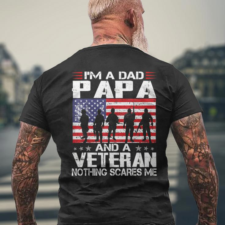 Im A Dad Papa And Veteran Fathers Day Veteran Idea Men's T-shirt Back Print Gifts for Old Men