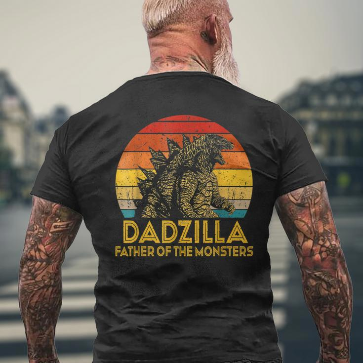 Mens Dadzilla Father Of The Monsters Vintage Fathers Day For Dad Men's T-shirt Back Print Gifts for Old Men