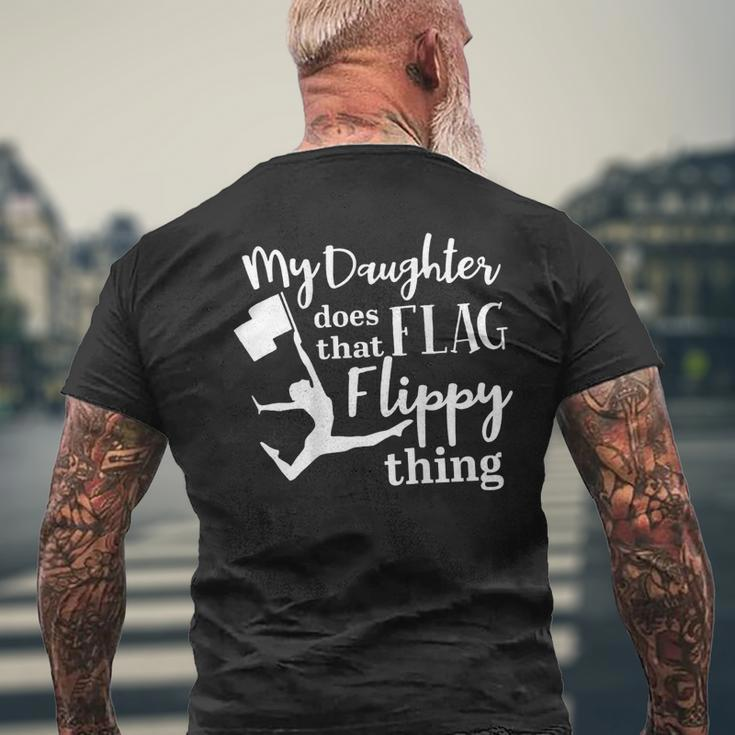 My Daughter Does That Flag Flippy Thing Proud Dad Proud Mom Men's Back Print T-shirt Gifts for Old Men