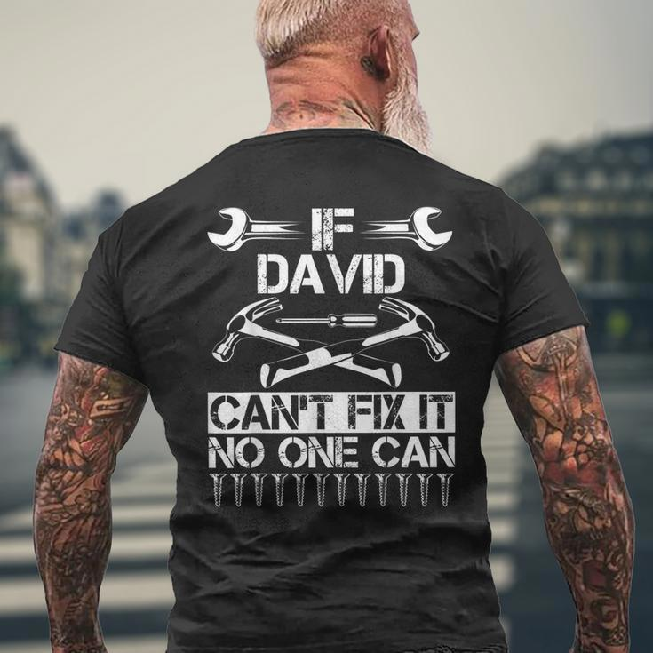 David Fix It Birthday Personalized Name Dad Idea Men's T-shirt Back Print Gifts for Old Men