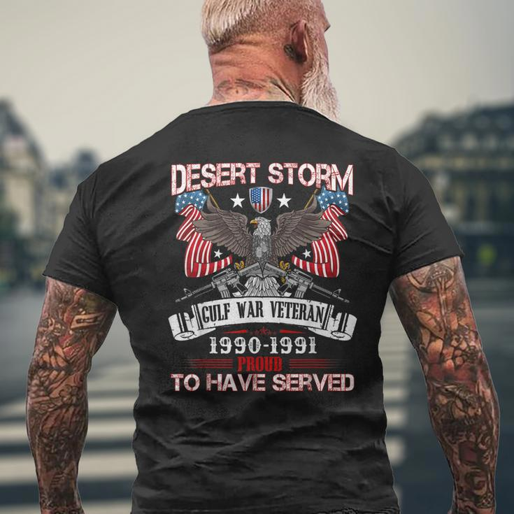 Desert Storm Veteran Proud United States Army Veteran Men's T-shirt Back Print Gifts for Old Men