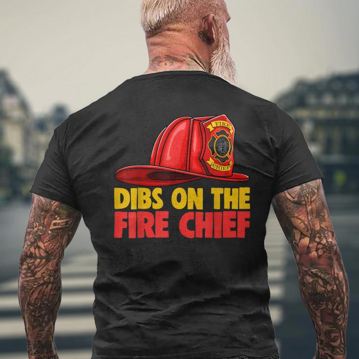 Dibs On The Fire Chief Fire Fighters Love Men's T-shirt Back Print Gifts for Old Men