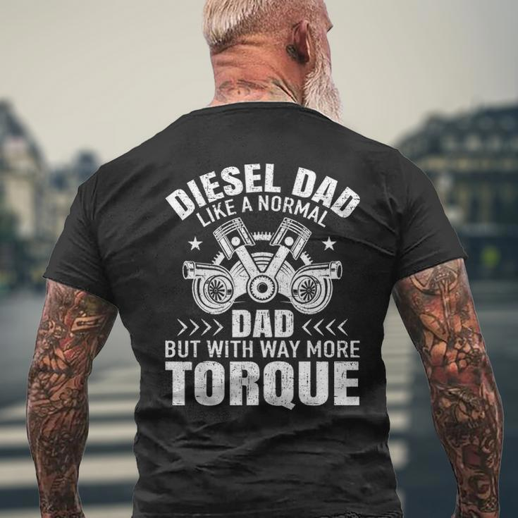 Diesel Mechanic Dad Automobile Fathers Day Men's T-shirt Back Print Gifts for Old Men