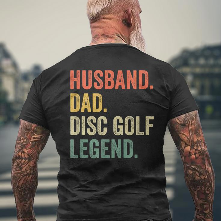 Mens Disc Golf Husband Dad Legend Vintage Frisbee Sport Men's T-shirt Back Print Gifts for Old Men