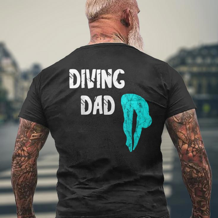 Mens Diving Dad Springboard Swimming Platform Diver Papa Dive Men's T-shirt Back Print Gifts for Old Men