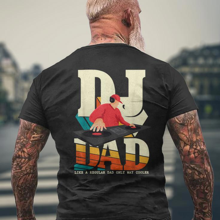 Mens Dj Dad Vintage Beat Disc Jockey Fathers Day Mens Men's T-shirt Back Print Gifts for Old Men