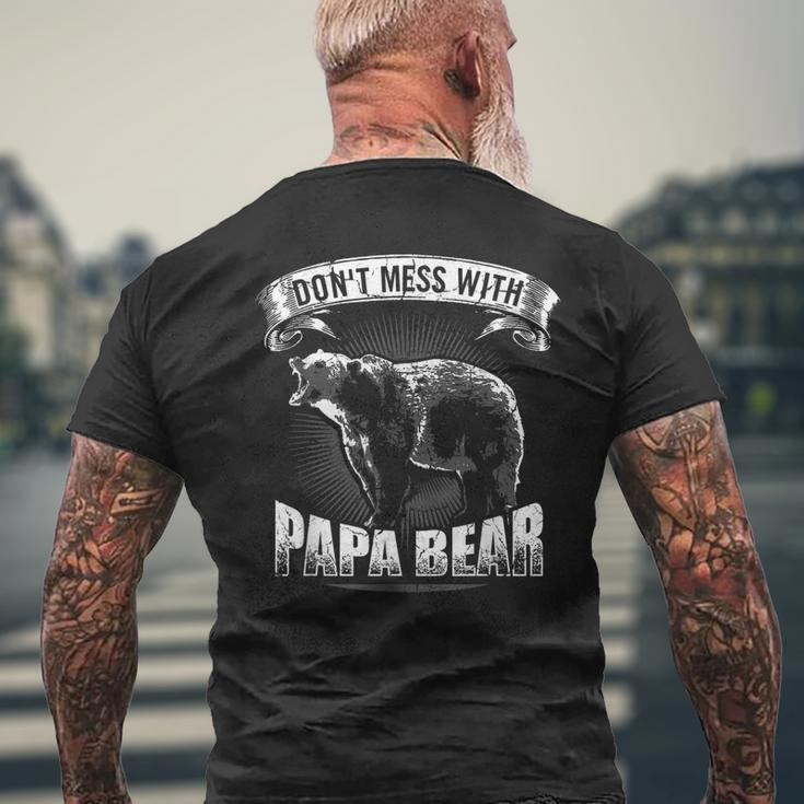 Dont Mess With Papa Bear Dad Camping Grizzly Camper Camp Men's T-shirt Back Print Gifts for Old Men