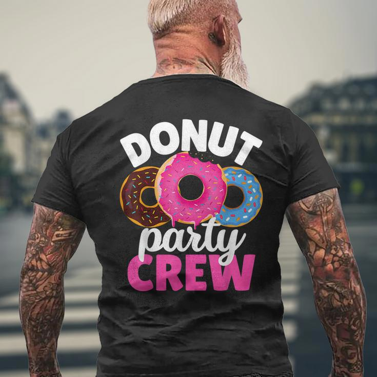 Donut Party Crew Family Girl Birthday Dad Mom Squad Men's Back Print T-shirt Gifts for Old Men