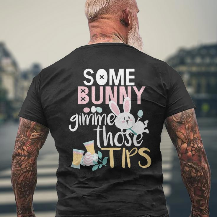 Easter Bartender Waiter Server Waitress Men's Back Print T-shirt Gifts for Old Men