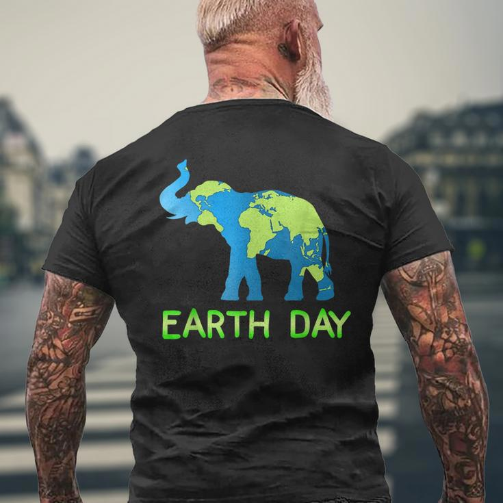 Elephant Earth Day For Earthday 2019 Tee Men's Back Print T-shirt Gifts for Old Men