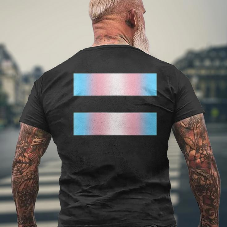 Equality Subtle Trans Pride Flag Transgender Rights Ally Men's Back Print T-shirt Gifts for Old Men