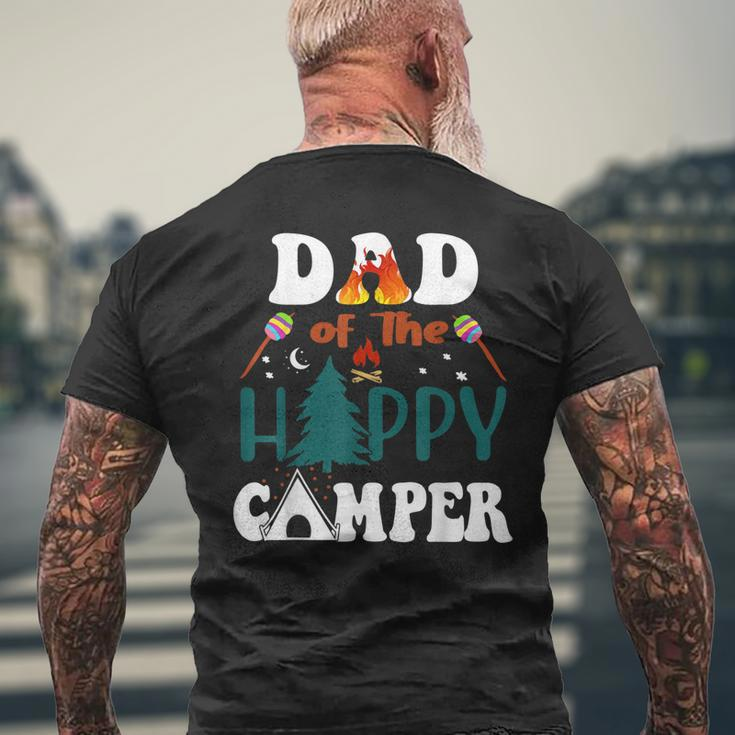 Family Camping Trip Dad Of The Happy Camper Mens Back Print T-shirt Gifts for Old Men