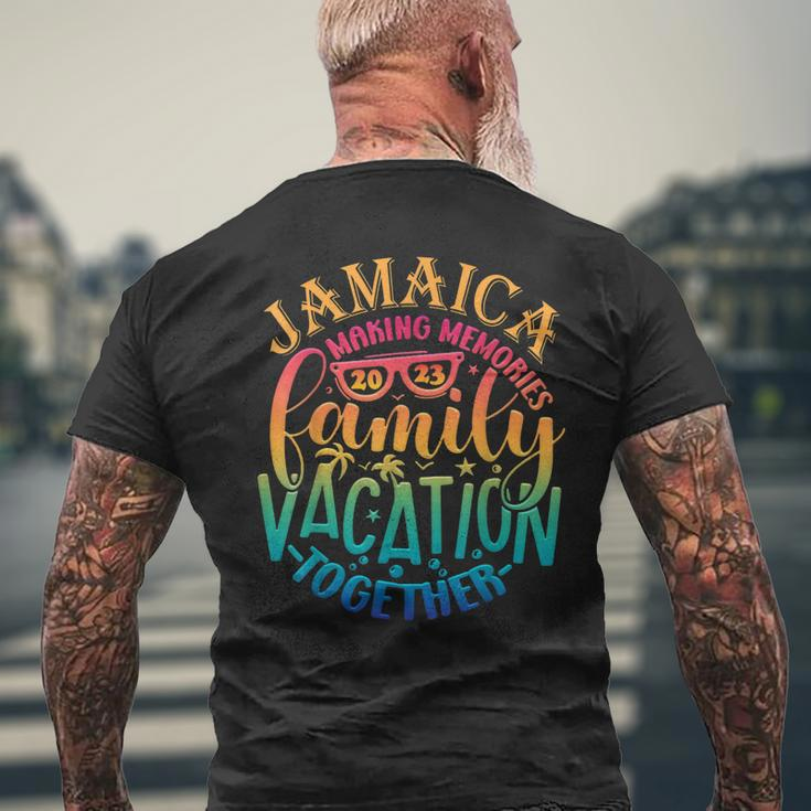 Family Vacation Jamaica 2023 Making Memories Together Men's Back Print T-shirt Gifts for Old Men