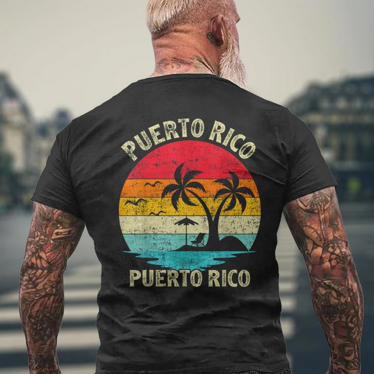 Family Vacation Vintage Retro Puerto Rico San Juan Beach Men's Back Print T-shirt Gifts for Old Men