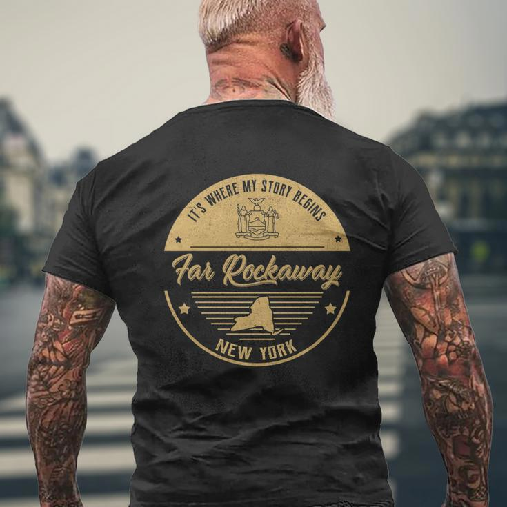 Far Rockaway New York Its Where My Story Begins Men's T-shirt Back Print Gifts for Old Men