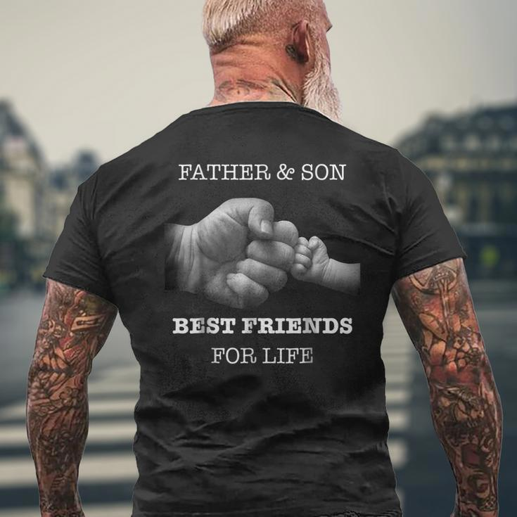 Father And Son Best Friends For Life Dad Parent Men's Back Print T-shirt Gifts for Old Men
