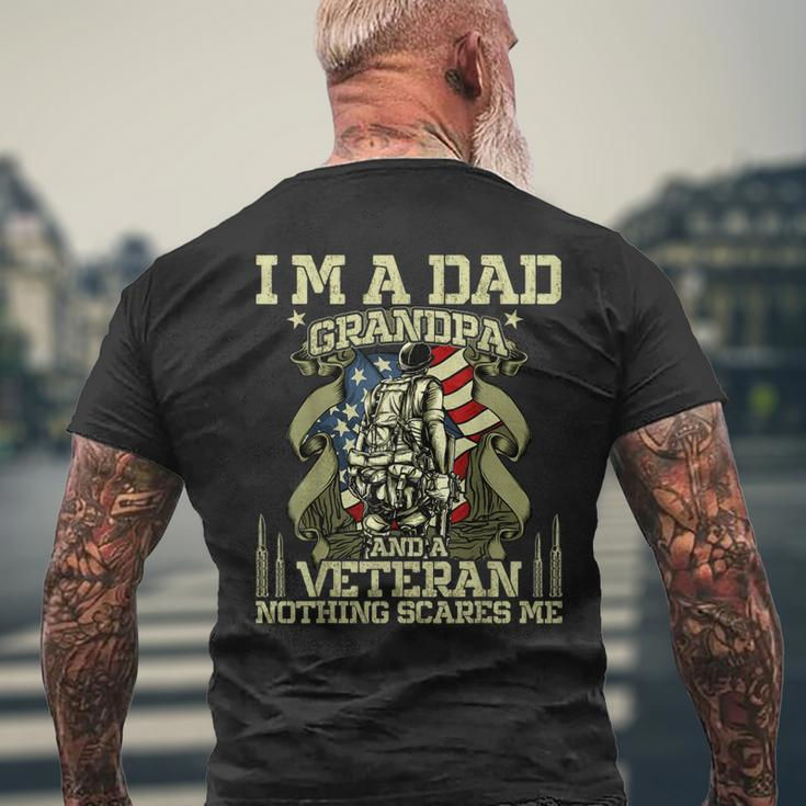 Fathers Day 4Th Of July Im A Dad Grandpa And A Veteran Men's T-shirt Back Print Gifts for Old Men