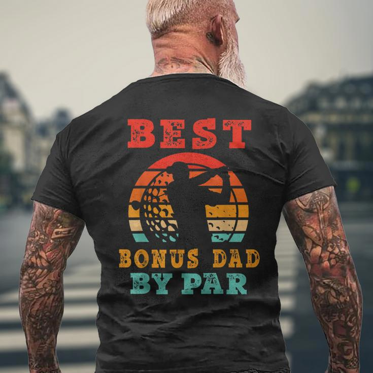 For Fathers Day Best Bonus Dad By Par Golfing Men's Back Print T-shirt Gifts for Old Men