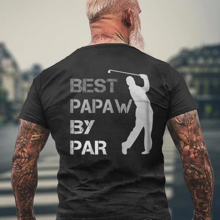 Fathers Day Best Papaw By Par Golf Shirt Men's Back Print T-shirt Gifts for Old Men