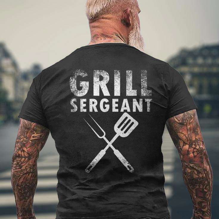 Fathers Day Grill Sergeant Grilling Dad Vintage V2 Men's T-shirt Back Print Gifts for Old Men