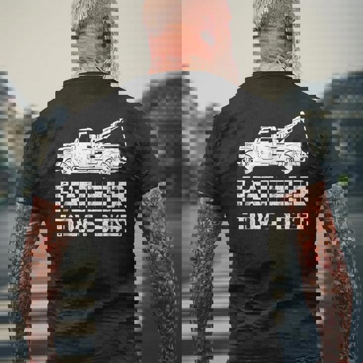 Fathers Day Tow Truck Dad Tows Best Towing Men's Back Print T-shirt Gifts for Old Men Fathers Day Tow Truck Dad Tows Best Towing Men's Back Print T-shirt Gifts for Old Men