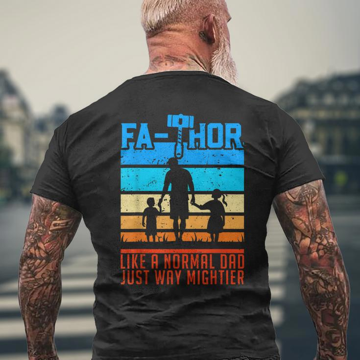 Fathor Fathers Day Fathers Day Dad Father Men's Back Print T-shirt Gifts for Old Men