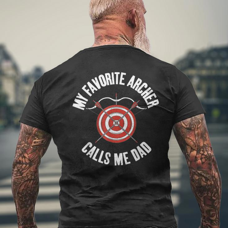 My Favorite Archer Calls Me Dad Bowhunting Archery Child Men's T-shirt Back Print Gifts for Old Men