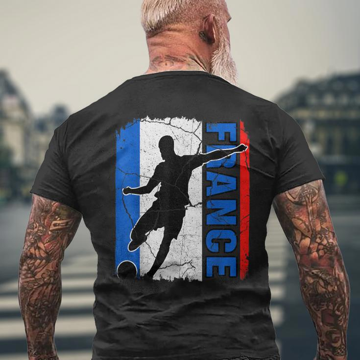 France Soccer Team French Flag Jersey Football Fans Men's Back Print T-shirt Gifts for Old Men