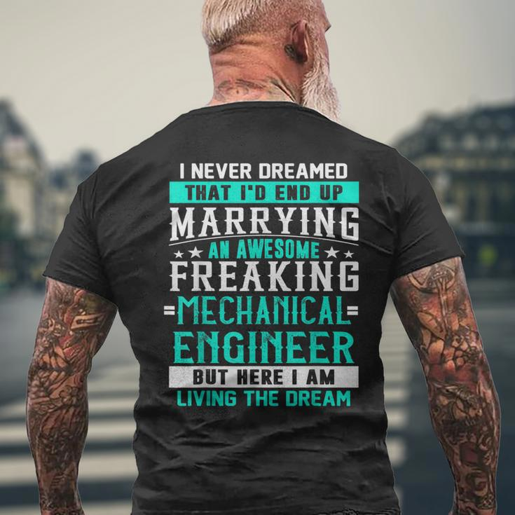 Freaking Awesome Mechanical Engineer Him Her Couples Men's Back Print T-shirt Gifts for Old Men