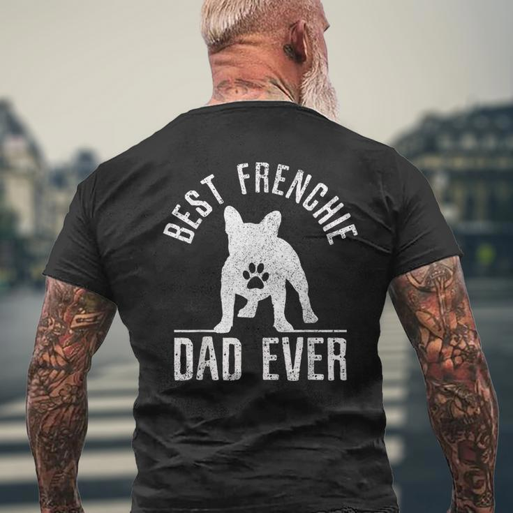 French Bulldog Best Frenchie Dad Ever Dog Paw Men's Back Print T-shirt Gifts for Old Men