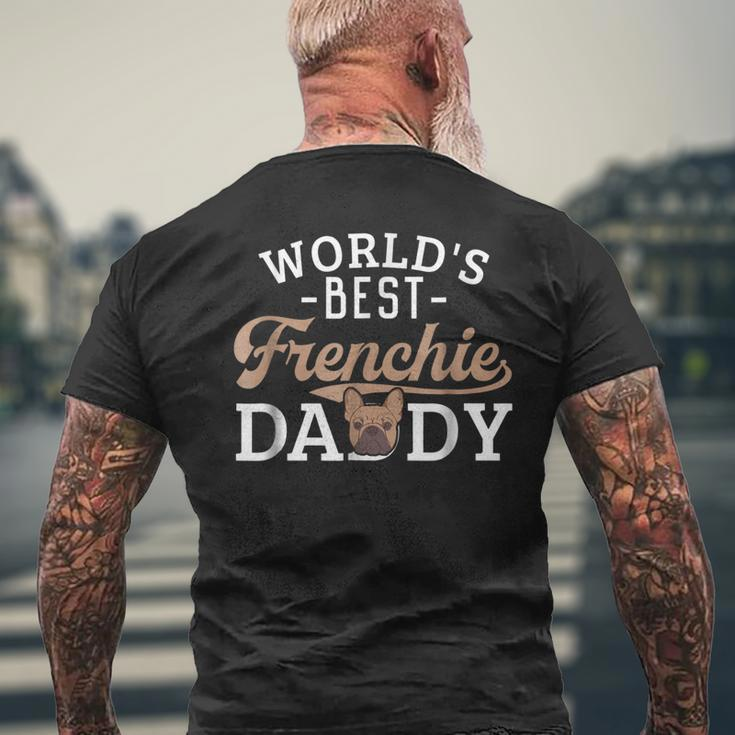 Frenchie Dad French Bulldog Dog Lover Best Men's Back Print T-shirt Gifts for Old Men
