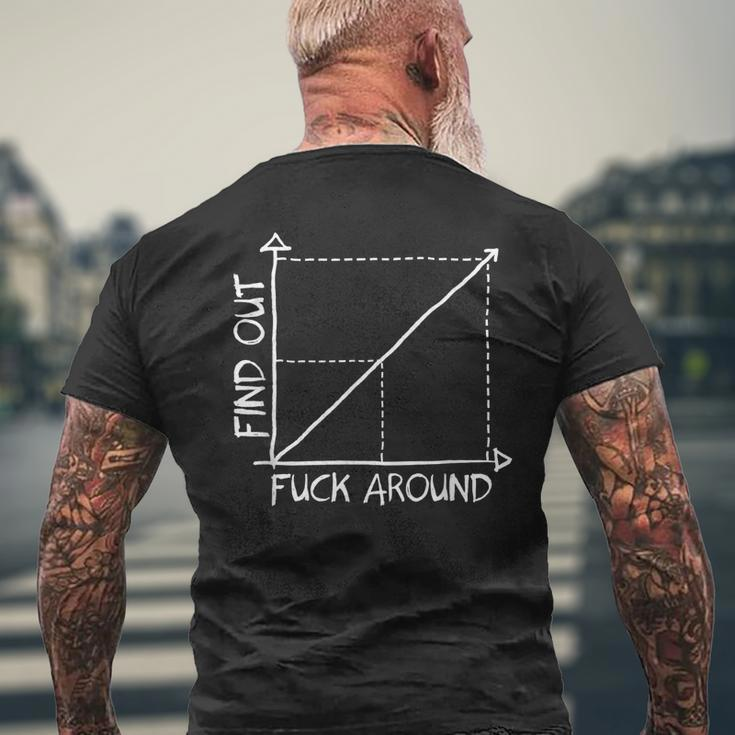 Fuck Around And Find Out Math Geek Fafo Graph Chart Men's Back Print T-shirt Gifts for Old Men
