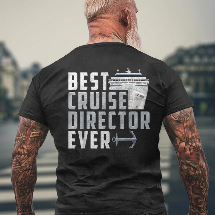 Funny Best Cruise Director Ever Captain Mens Back Print T-shirt Gifts for Old Men